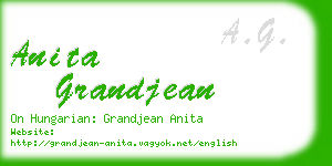 anita grandjean business card